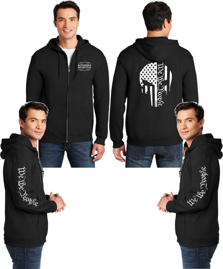 Battlefield We the People - Punisher - Reflective Zippered Hoodie