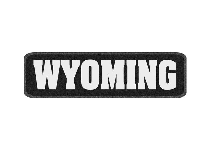 10 x 3 inch Sew on Patch - Wyoming
