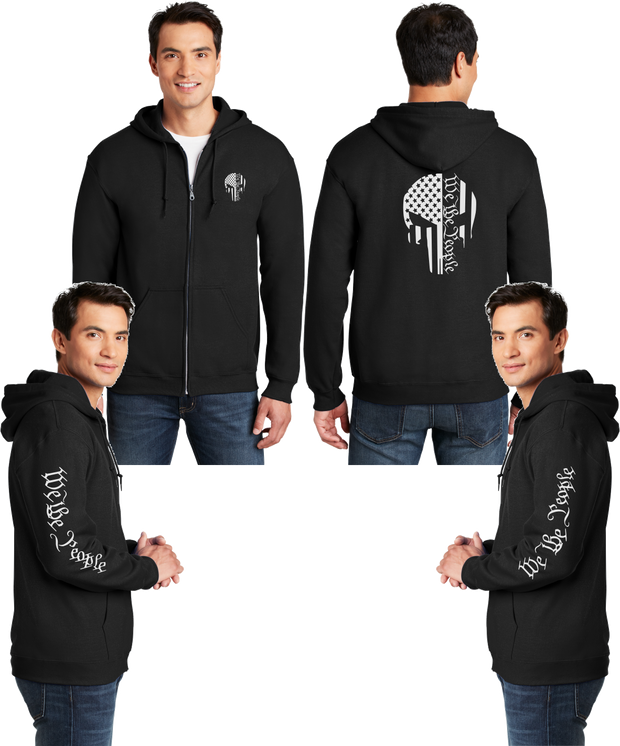 We The People (Punisher) Reflective Hoodie - Zippered