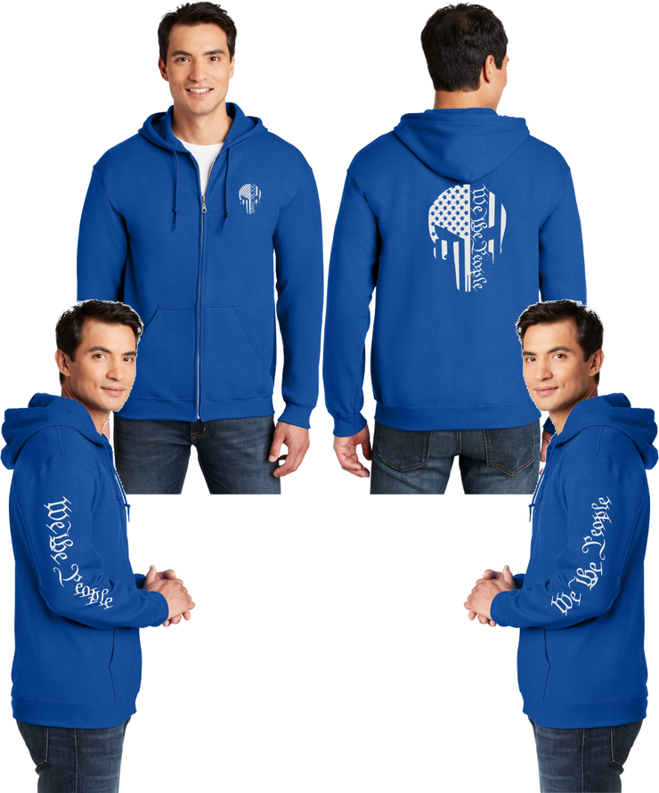 We The People (Punisher) Reflective Hoodie - Zippered