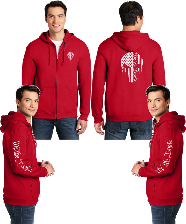 We The People (Punisher) Reflective Hoodie - Zippered
