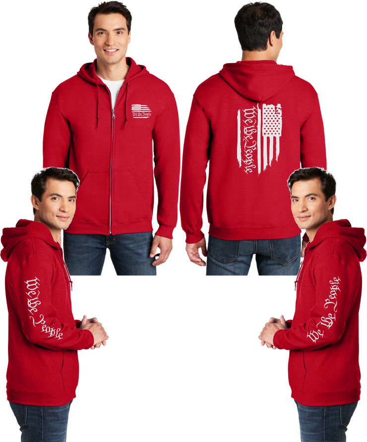 We The People Reflective Hoodie - Zippered